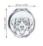 Entlebucher Mountain Dog, Entelbuch Cattle Dog - Pocket mirror with a dog, personalized mirror for a purse, compact mirror with Art-Dog brand print.