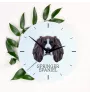 English Springer Spaniel - geometrische Wanduhr mit Bild und Aufschrift der Marke Art-Dog