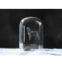 English setter, Lawerack, Laverack I - crystal cube with a photo, photo of a dog in crystal, cubic paperweight from Art-Dog brand