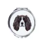 English Springer Spaniel - mirror with a geometric design and the brand name Art-Dog