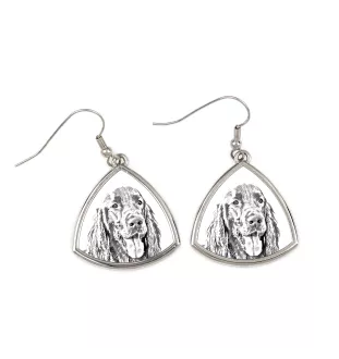 English setter, Lawerack, Laverack I - dog earrings, hanging earrings with a picture, personalized jewelry with Art-Dog brand print