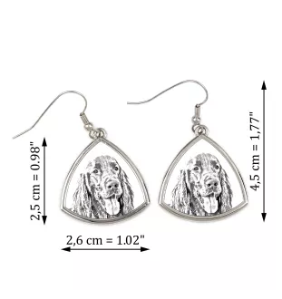 English Setter, Englischer Setter I - Hund Ohrringe, hängende Ohrringe mit Bild, personalisierter Schmuck mit dem Aufdruck der Marke Art-Dog