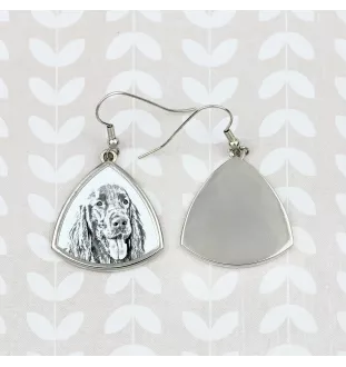 Setter anglais, Setter laverack I - boucles d'oreilles avec chien, boucles d'oreilles pendantes avec photo, bijoux personnalisés avec impression de la marque Art-Dog