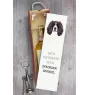 English Springer Spaniel, Springer anglais - une boîte géométrique avec une photo et un texte pour le vin de la marque Art-Dog