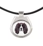 English Springer Spaniel - necklace with a geometric design and the inscription "Art-Dog"