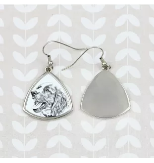 English Springer Spaniel - dog earrings, hanging earrings with a picture, personalized jewelry with Art-Dog brand print