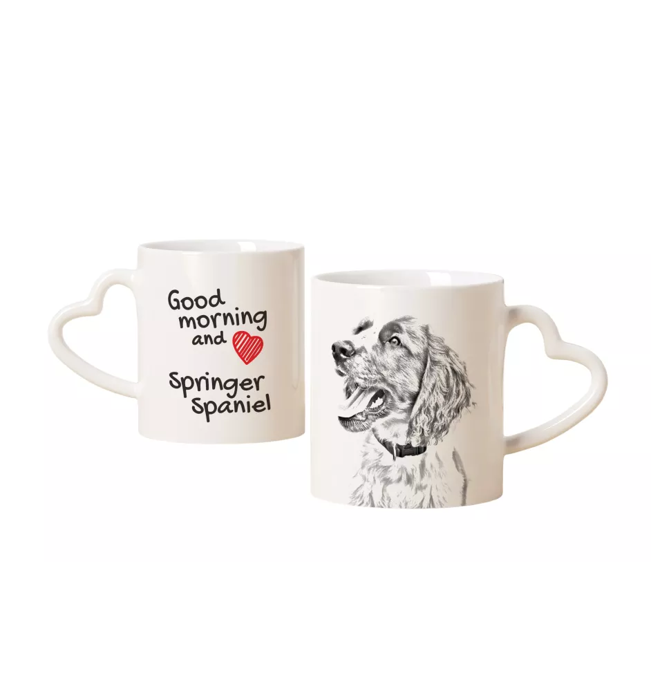English Springer Spaniel, Springer anglais - tasse avec chien, une tasse adorable avec une anse en forme de cœur, un cadeau universel de la marque Art-Dog