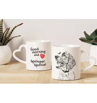 English Springer Spaniel - cup with a dog, adorable cup with a heart-shaped handle, universal gift from the Art-Dog brand