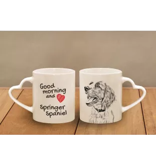 English Springer Spaniel, Springer anglais - tasse avec chien, une tasse adorable avec une anse en forme de cœur, un cadeau universel de la marque Art-Dog