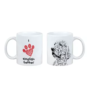English setter, Lawerack, Laverack - cup with a dog, cute cup with graphics, a gift with your photo from the Art-Dog brand