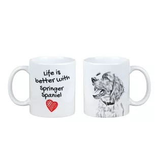 English Springer Spaniel - cup with a dog, cup with a photo, personalized gift from the Art-Dog brand