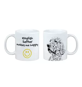 English Setter, Englischer Setter - Tasse mit Hund, fröhliche Tasse für Hundeliebhaber, personalisiertes Geschenk der Marke Art-Dog