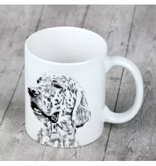 English setter, Lawerack, Laverack - cup with a dog, cheerful cup for a dog lover, personalized gift from the Art-Dog brand