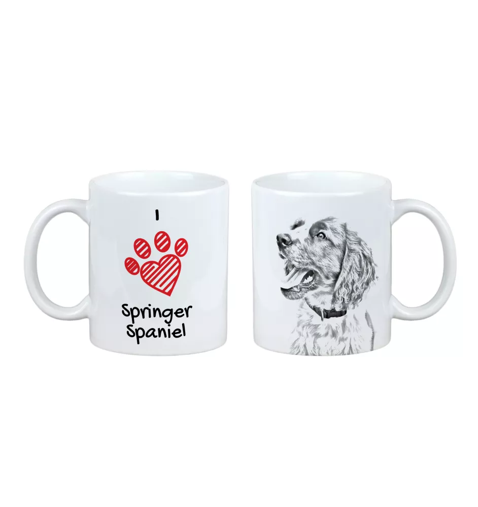 English Springer Spaniel - cup with a dog, cute cup with graphics, a gift with your photo from the Art-Dog brand
