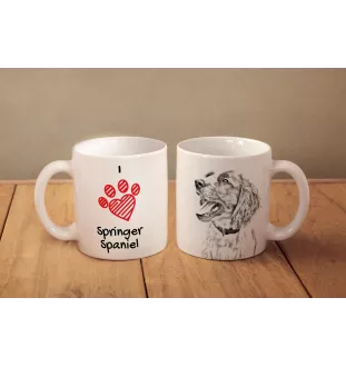 English Springer Spaniel - cup with a dog, cute cup with graphics, a gift with your photo from the Art-Dog brand