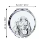 English setter, Lawerack, Laverack I - Pocket mirror with a dog, personalized mirror for a purse, compact mirror with Art-Dog brand print.