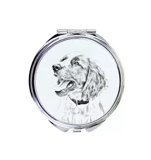 English Springer Spaniel, Springer anglais - miroir de poche avec chien, miroir personnalisé pour sac à main, miroir compact avec impression de la marque Art-Dog