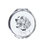 English Springer Spaniel - Pocket mirror with a dog, personalized mirror for a purse, compact mirror with Art-Dog brand print.
