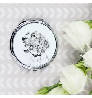 English Springer Spaniel, Springer anglais - miroir de poche avec chien, miroir personnalisé pour sac à main, miroir compact avec impression de la marque Art-Dog