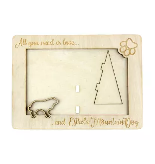 Chien de la Serra da Estrela, cão da Serra da Estrela - Cadre photo, cadre en bois gravé, un joli gadget pour l'amoureux des chiens par Art-Dog