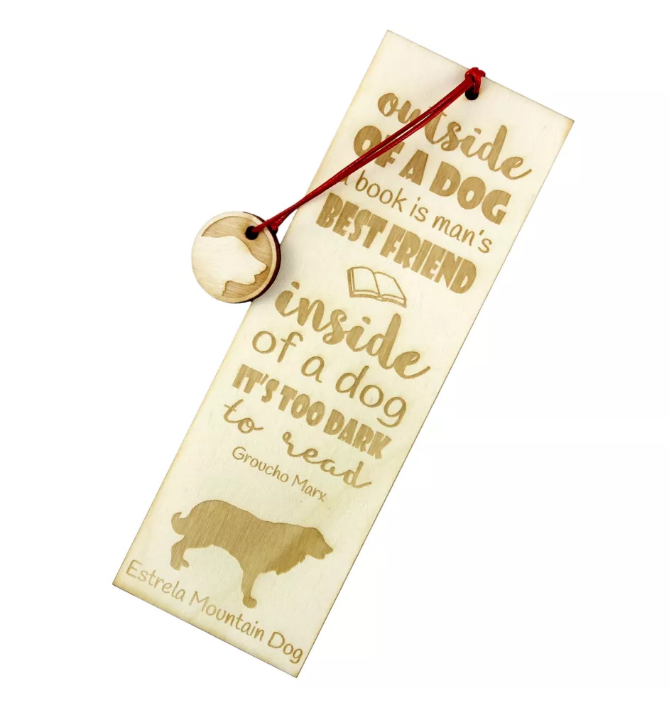 Chien de la Serra da Estrela, cão da Serra da Estrela - marque-page pour livre avec chien, marque-page personnalisé, cadeau pour les amateurs de livres de la marque Art-Dog