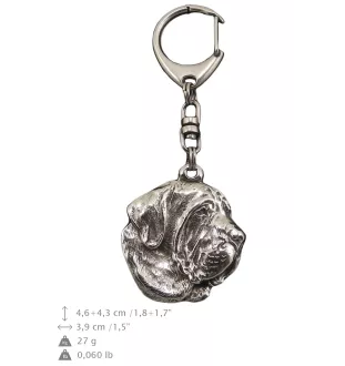 Fila Brasileiro, Brasilianischer Mastiff - Versilberter Schlüsselanhänger mit Hund, Handtaschen-Dekoration, Rucksack-Anhänger der Marke Art-Dog