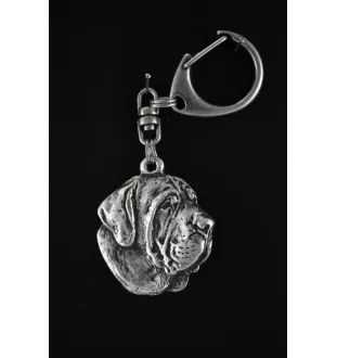 Fila Brasileiro - Porte-clés argenté avec chien, décoration de sac à main, pendentif de sac à dos par la marque Art-Dog