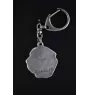 Fila Brasileiro - Silver-plated key ring with dog, handbag decoration, backpack pendant by Art-Dog brand
