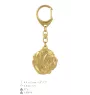 Fila Brasileiro - Gilded key ring with dog, handbag decoration, luxury accessory by Art-Dog brand