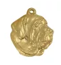 Fila Brasileiro - Gilded key ring with dog, handbag decoration, luxury accessory by Art-Dog brand