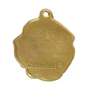 Fila Brasileiro - Gilded key ring with dog, handbag decoration, luxury accessory by Art-Dog brand
