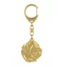 Fila Brasileiro - Gilded key ring with dog in gift box, handbag decoration, luxury accessory by Art-Dog brand
