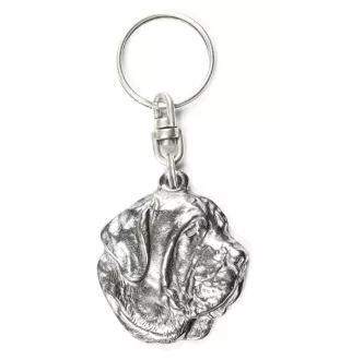 Fila Brasileiro, Brasilianischer Mastiff - Versilberter Anhänger mit einem Hund in einer dekorativen Box, Handtaschenschmuck, Rucksackanhänger der Marke Art-Dog