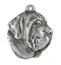 Fila Brasileiro - Silver-plated key ring with a dog in a gift box, handbag decoration, backpack pendant by Art-Dog brand