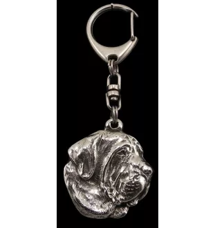 Fila Brasileiro, Brasilianischer Mastiff - Versilberter Schlüsselanhänger mit Hund in einer Geschenkbox, Handtaschenschmuck, Rucksackanhänger der Marke Art-Dog