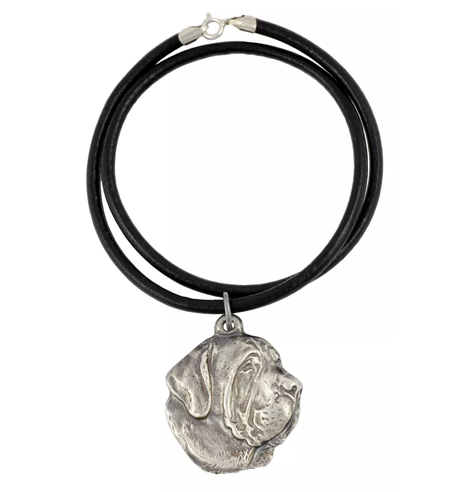 Fila Brasileiro, Brasilianischer Mastiff - Halskette mit Hund, versilberter Anhänger für Hundefans, einzigartiger Schmuck der Marke Art-Dog