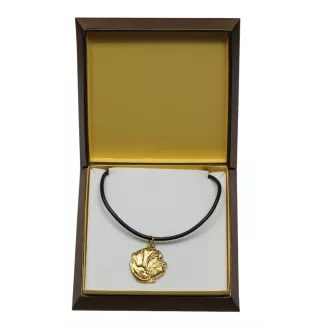 Fila Brasileiro - Dog necklace in gift box, gold-plated pendant for dog fan, striking jewellery by Art-Dog