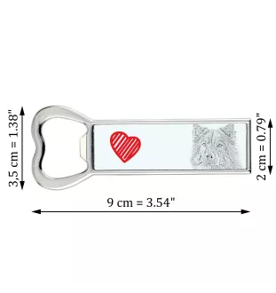 Eurasier - Flaschenöffner mit Hund, personalisierter Flaschenöffner für den Kühlschrank, ein einzigartiges Geschenk für Männer von der Marke Art-Dog