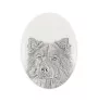 Eurasian, Eurasier - commemorative plaque with a photo of a dog, tombstone with a print, personalized oval plaque from the Art-Dog brand