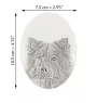 Eurasian, Eurasier - commemorative plaque with a photo of a dog, tombstone with a print, personalized oval plaque from the Art-Dog brand