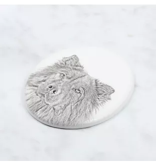 Eurasier - Gedenktafel mit einem Foto eines Hundes, Grabplatte mit Druck, personalisierte ovale Platte der Marke Art-Dog