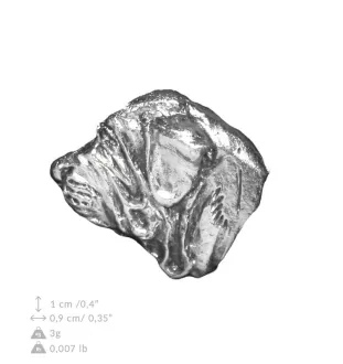 Fila Brasileiro, Brasilianischer Mastiff  - Versilberte Hundebrosche, elegante Anstecknadel, Jackenreversschmuck der Marke Art-Dog