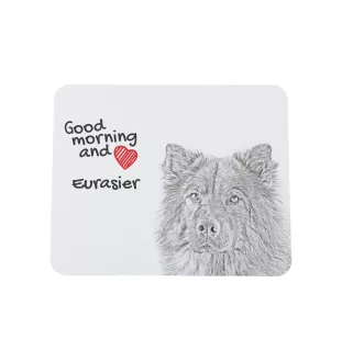Eurasier - Mauspad mit Druck, personalisiertes Mauspad mit Hund, einzigartiges Gadget für Büroangestellte von Art-Dog.