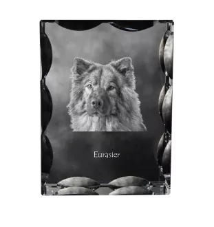 Eurasier - cristal avec photo de chien, statuette en verre avec photo, cadre exceptionnel avec photo de la marque Art-Dog