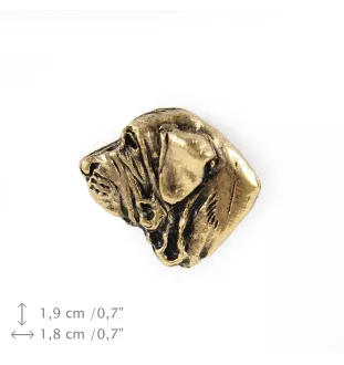 Fila Brasileiro - broche plaquée or, ornement élégant pour chien, broche unique de la marque Art-Dog