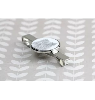 Eurasian, Eurasier - tie clip with a dog, personalized tie clip, a unique gift for a man from the Art-Dog brand