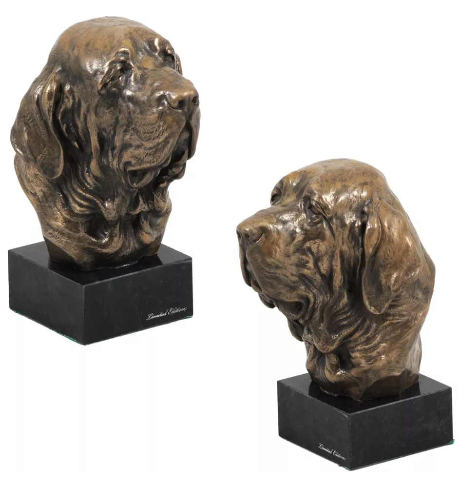 Fila Brasileiro - Statue de chien, buste sur socle en pierre, sculpture, trophée pour exposition canine par la marque Art-Dog