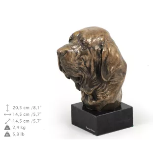 Fila Brasileiro - Dog statue, bust on stone base, sculpture, trophy for dog show by Art-Dog brand
