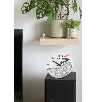 Eurasian, Eurasier - wall clock with a dog, shelf clock with a print, personalized home decoration from the Art-Dog brand