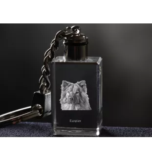 Eurasier - Porte-clés en cristal avec photo de chien, porte-clés lumineux, cadeau unique de la marque Art-Dog